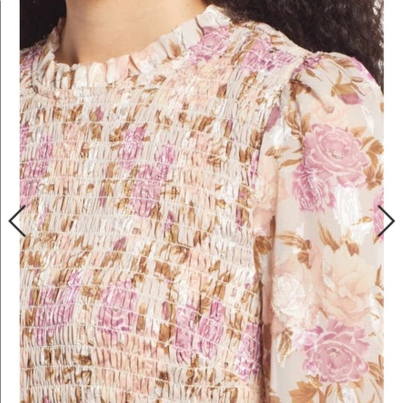 Adelyn Rae Darlene Long Sleeve Floral Smocked Dress
 
ROSE BROWN, Size Medium - Picture 4 of 8